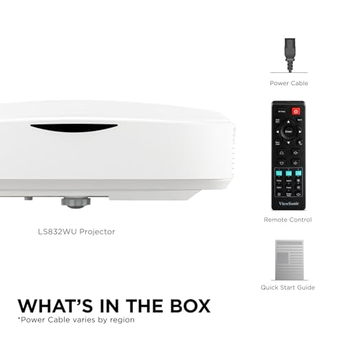 ViewSonic LS832WU Ultra Short Throw Projector 5000 Lumens WUXGA 1.3x Optical Zoom