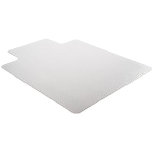 Lorell 46 by 60-Inch Wide Antistatic Chair Mat, 25 by 12-Inch Lip, Clear