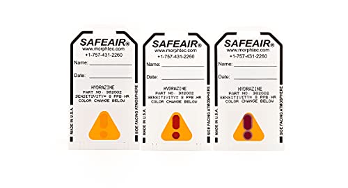 SafeAir Hydrazine Badge (Part# 382002-50, 50-Pack) and Strap Clips (Part# 401966-10, 10-Pack)
