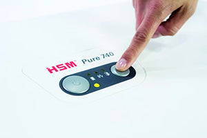 HSM Pure 740c Cross-Cut Shredder - 27 Sheets, 38.3-Gallon Capacity