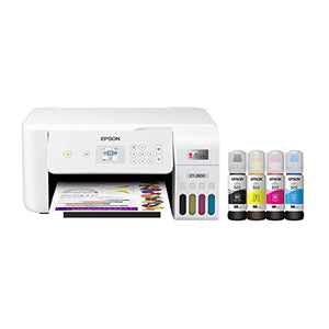 Epson EcoTank ET-2800 Wireless Color All-in-One Cartridge-Free Supertank Printer with Scan and Copy – The Ideal Basic Home Printer - White (Renewed)