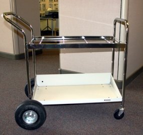 Charnstrom Medium Frame Cart with Lower Metal Shelf and Air Tires (B114)