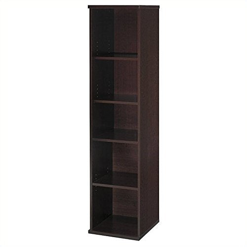 (Set of 2) 5 Shelf Bookcase in Mocha Cherry