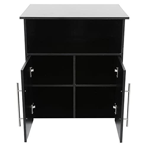 Hallway Entryway Closet Storage Stand Printer Stand Multifunctional Black Wooden Office Storage Cabinet for Home