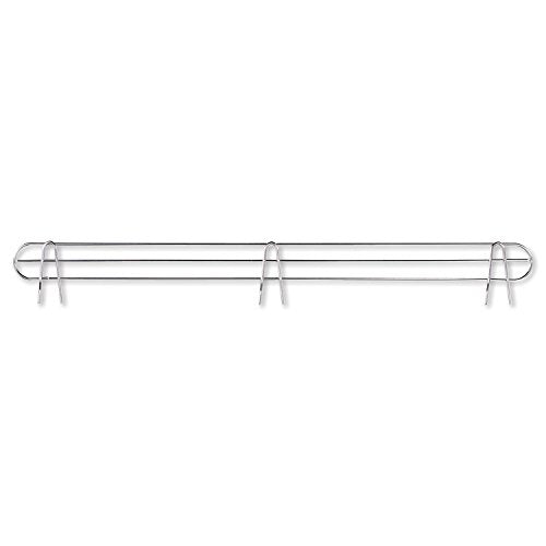 Alera ALESW59BS48SR Wire Shelving Back Support, 48" Wide, Silver (Pack of 2 Supports)