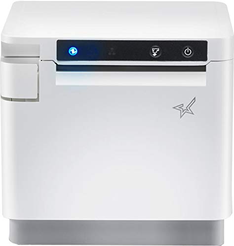 Star Micronics mC-Print3 3-inch Ethernet (LAN) / USB / Lightning Thermal POS Printer with CloudPRNT, Peripheral Hub, Cutter, and External Power Supply - White