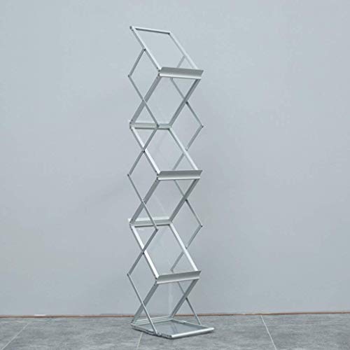 Foldable Literature Display Stand (Silver, 28x37x150CM)