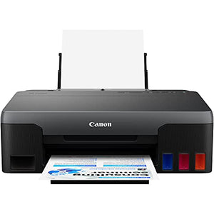 Canon PIXMA G1220 MegaTank Inkjet Color Printer for Documents and Photos with High Yield Refillable Ink Tanks 4469C002, Set of Ink Bottles & 2 Extra Black Ink Bundle with DGE USB Cable + Software Kit