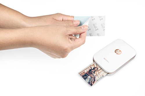 HP Sprocket Portable Photo Printer, X7N07A, Print Social Media Photos on 2x3 Sticky-Backed Paper - White