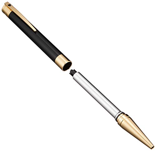 S.T Dupont D-265202 Yellow Gold Finish Ballpoint Pen - Black