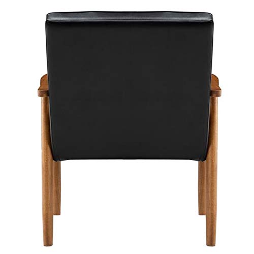 75 x 69 x 84) cm 400 lbs League Executive Guest Chair Guest Reception Chairs Wooden Lounge Chair Mid-Century Button Tufted Arm Chair Retro Accent Single Sofa Chair Seat