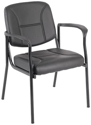 Eurotech Seating Dakota Black Vinyl Mid Back Executive Guest Chair