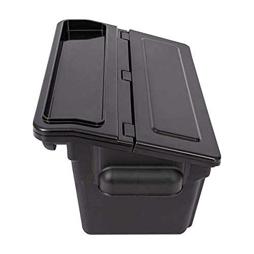 Luxor Heavy Duty Utility Tub Cart - Two Shelves - Outrigger Utility Cart Bins