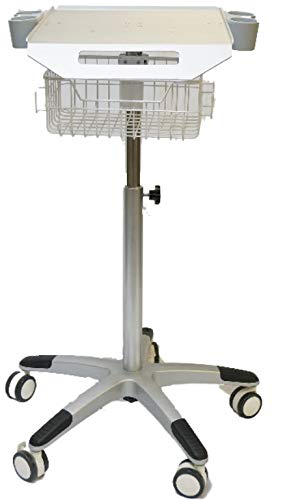 Mobile Rolling Cart for Ultrasound Imaging System Adjustable Height, Best for LCD Display Scanner.