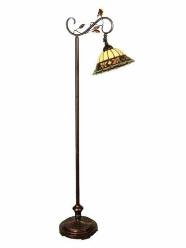 Dale Tiffany TF90219 Crystal Jewel Pebble Stone Floor Lamp, 60" x 20.5" x 20.5", Antique Golden Sand