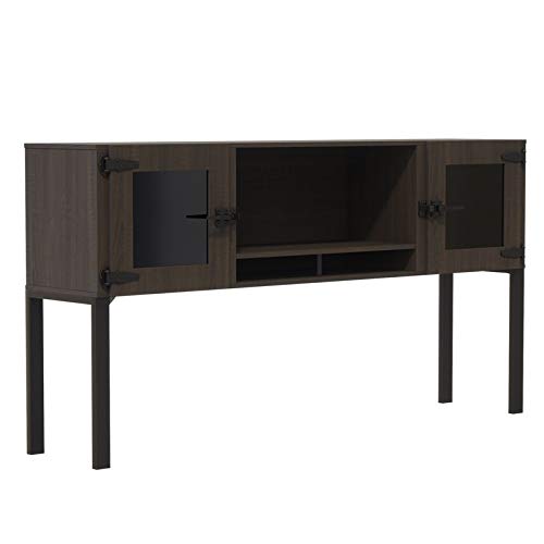 Mirella 72" Hutch with Glass Doors in Southern Tobacco