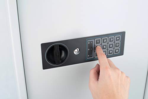 Steel 180 Key Cabinet with Electronic Keypad Lock Box, White