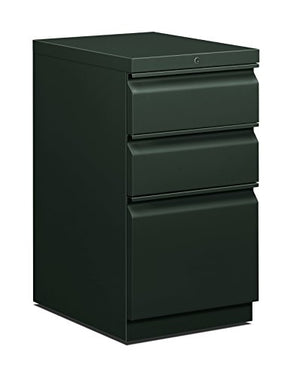 HON Efficiencies Mobile Pedestal File with 1 File and 2 Box Drawers, Charcoal