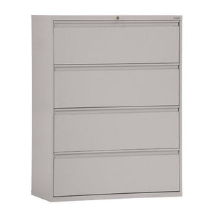 Sandusky Lee LF8F424-05 800 Series 4 Drawer Lateral File Cabinet, 19.25" Depth x 53.25" Height x 42" Width, Dove Gray