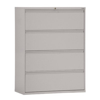 Sandusky Lee LF8F424-05 800 Series 4 Drawer Lateral File Cabinet, 19.25" Depth x 53.25" Height x 42" Width, Dove Gray