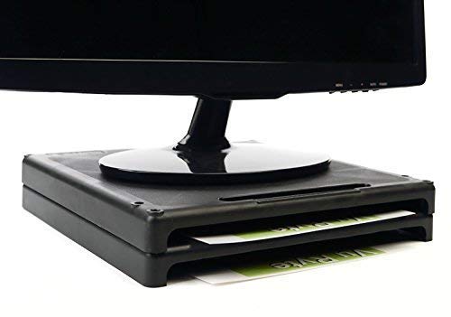 Vu Ryte Stackable 1 Inch Computer Monitor Riser Stand, VuRyser 1, 11.37 X 11.37 X 1 Inches, Black, Set of 48, VUR 2455