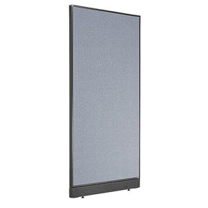 Global Industrial Non-Electric Office Partition Panel 36-1/4"W x 76"H with Raceway, Blue