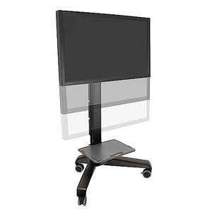 Ergotron Neo-Flex Mobile MediaCenter UHD Rolling Computer Cart - Black, for Heavy Monitors or TVs Up to 80 Inches, 90-120 lbs