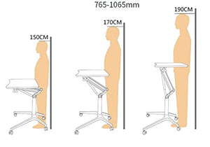 SMSOM Mobile Standing Laptop Desk, Height Adjustable Rolling Sit Stand Workstation