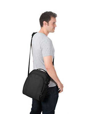 Pacsafe Metrosafe LS250 Lightweight Anti Theft Shoulder Bag, 12 Liter - Black