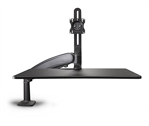 Cadence Express Standing Desk Workstation (Single Monitor, Silver)
