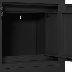 THOYTOUI Steel Office Cabinet with Storage Function 35.4"x15.7"x49.2" Anthracite