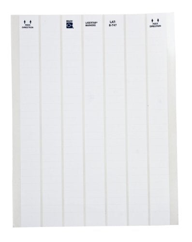 Brady LAT-8-747-10 1" Width x 0.375" Height, B-747 Permanent Polyester, Matte Finish White Lasertab Laser Printable Label (Pack of 10000)