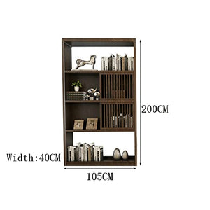 HARAY New Chinese Style Bookshelf Combination Locker Office Study Bookcase Shelf (Color: B)