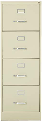 Lorell 4-Drawer Vertical File, 18 by 26-1/2 by 52-Inch, Putty