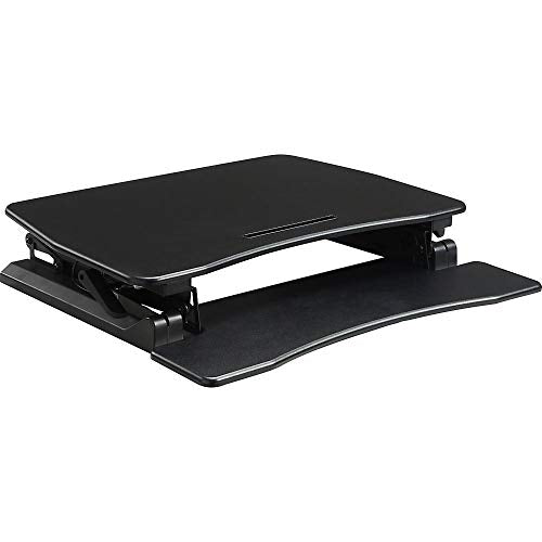 Lorell Sit-to-stand Gas Lift Desk Riser, Black