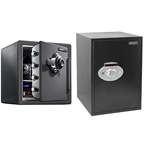 SentrySafe SFW123DSB Fireproof Safe and Waterproof Safe with Dial Combination 1.23 Cubic Feet