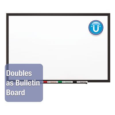 Classic Porcelain Magnetic Whiteboard, 48 x 36, Black Aluminum Frame, Sold as 1 Each