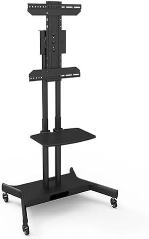 GaRcan Mobile TV Cart TV Floor Stand for 32-65" TVs with AV Shelf & Camera Holder