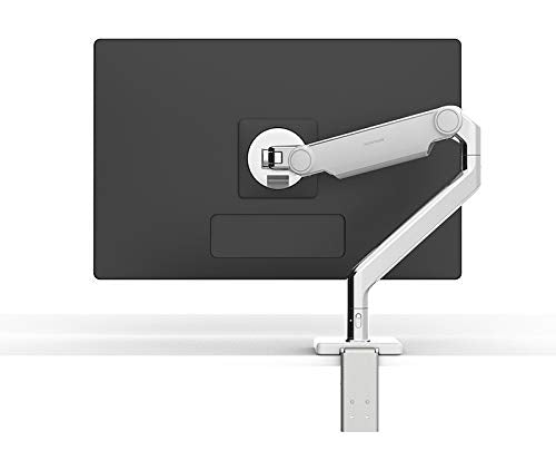 Humanscale M2.1 Adjustable Monitor Arm with Two-Piece Clamp Mount with Base - Black M21CMBBTB