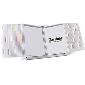Tarifold Desktop Reference System with 50 Display Pockets, White, Letter-Size, 100 Sheet Capacity (D225)