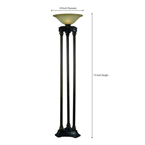 Kenroy Home 32066ORB Colossus 3 Pole Torchiere, 72"H,Oil Rubbed Bronze Finish w/Marble Finished Accent