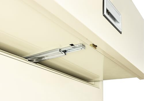 PHOENIX SAFE INTERNATIONAL LLC Fireproof 4-Drawer Lateral File Cabinet 31" Key Lock Putty LAT4W31P