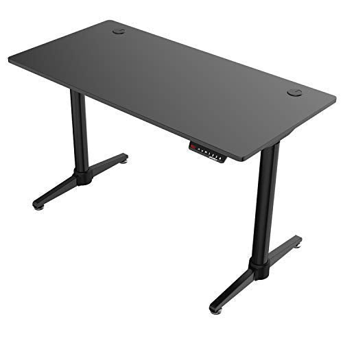 [New Generation] Eureka Ergonomic Electric Standing Desk, Adjustable Height Stand Up Desk Computer Desks Dual Motor Self-Locking Protection Suitable for Home Office (Black)