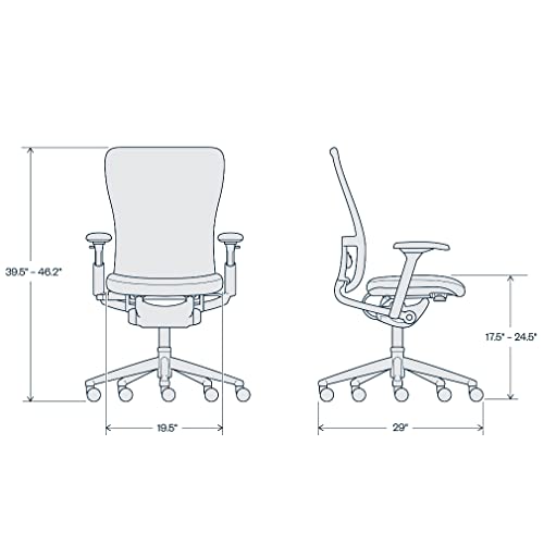 Haworth Zody Dual Posture Digital Knit Office Chair - Stylish Ergonomic Desk Chair with Forward Tilt Option (Onyx)