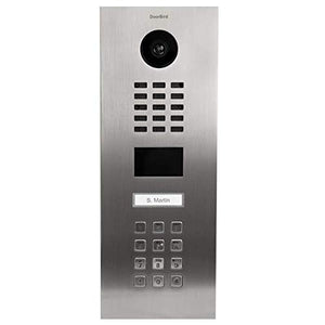 DoorBird IP Video Door Station D2101KV, Stainless Steel V2A Brushed - grinding dust resistant - 1 Call button- Keypad - POE Capable