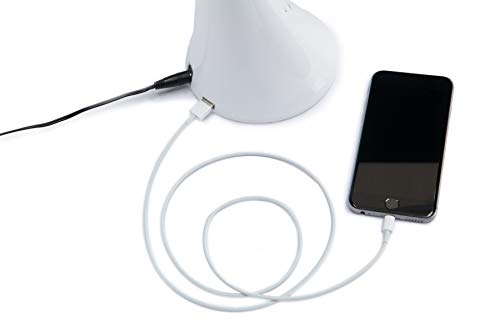 OFM 4010-12PK-WHT LED Desk Lamp with Integrated on/Off Switch and USB Charging Port (Pack of 12), White
