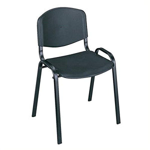 Pemberly Row Black Stacking Chair Set of 4