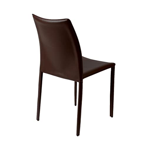 Generic All Dark Brown Metal Stacking Chairs Set of 2