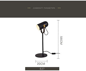 None LED Metal Desk Lamp, Adjustable Goose Neck Table Lamp for Bedroom, Study Room and Office