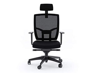 BDI 223DHF B Office Chair, Black Fabric